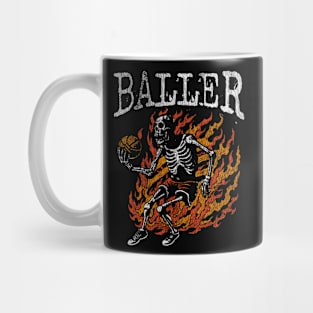 Skeleton Basketball Player Mug